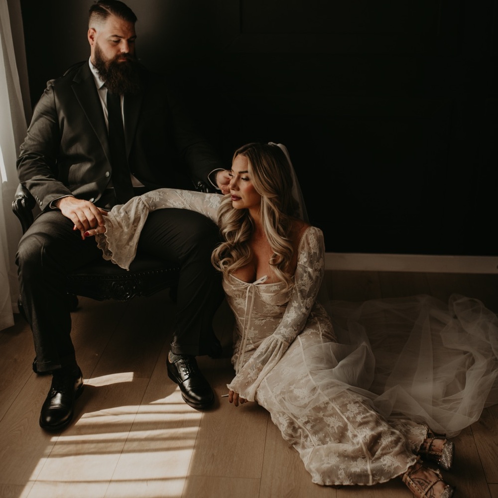 House of CB Cream Long Sleeve Dress